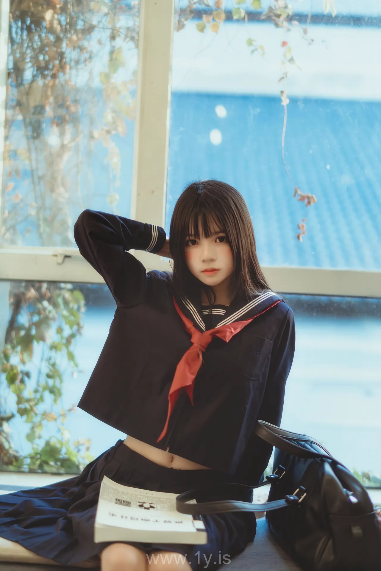 桜桃喵 NO.40 小小少女 黑色水手服